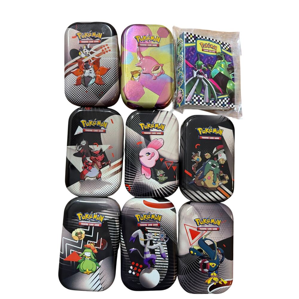 Pokémon Black Bolt 151 Mini Tin & Paradox Rift Mini Portfolio Binder Set *EMPTY*